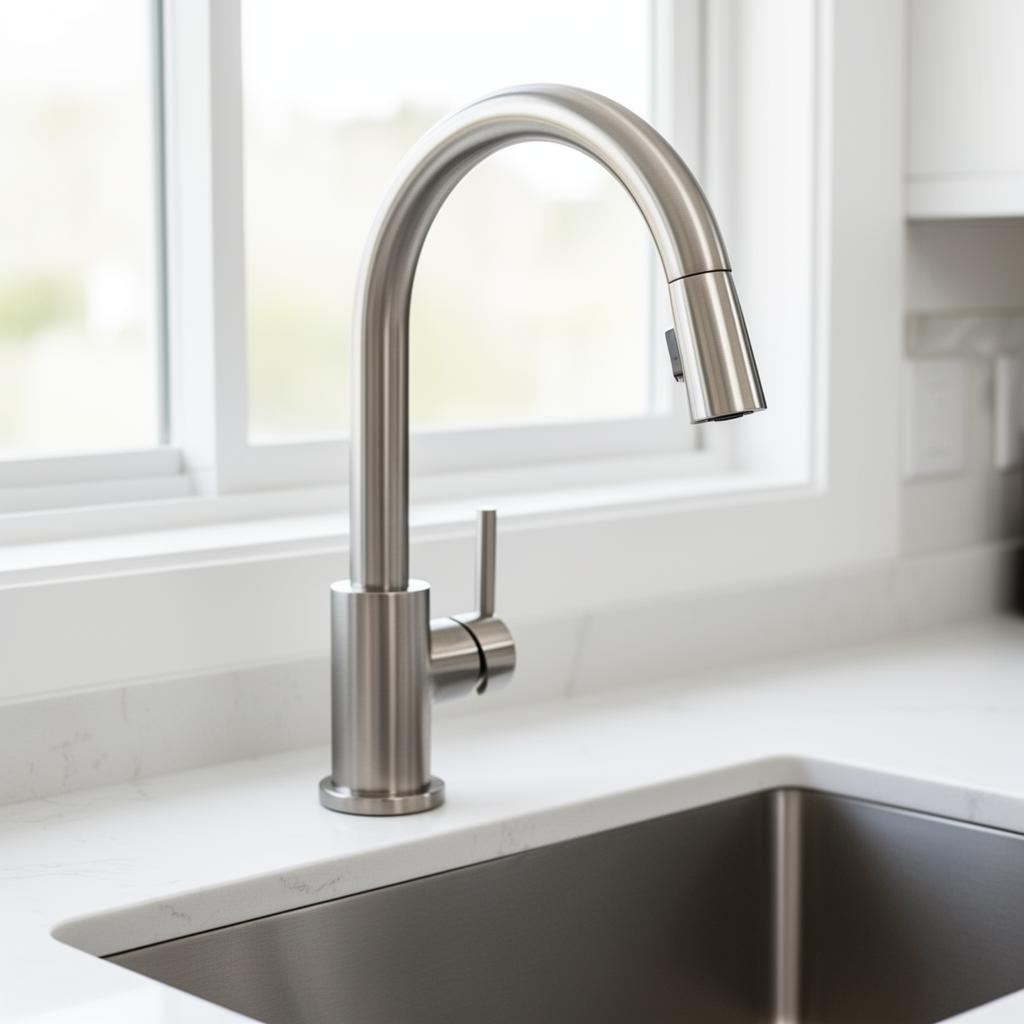 Brushed nickel kitchen faucet install
