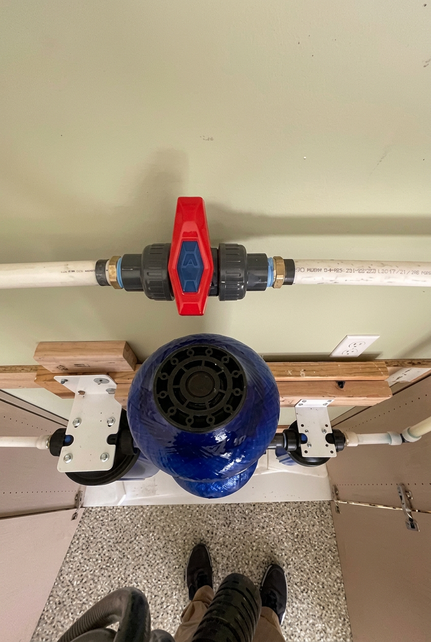 Main shutoff valve install