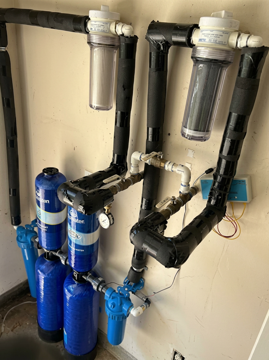 Whole-home water filtration system