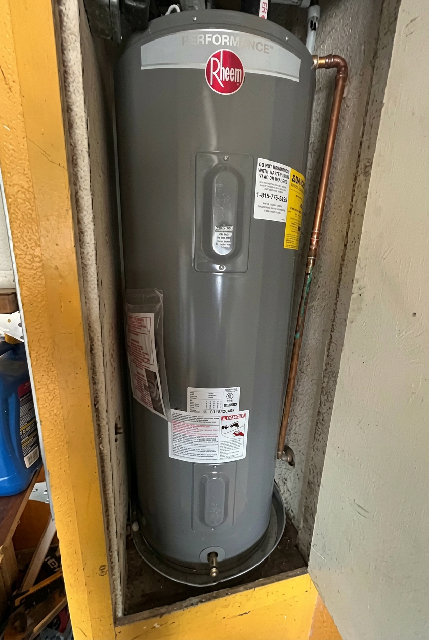 Rheem electric water heater install